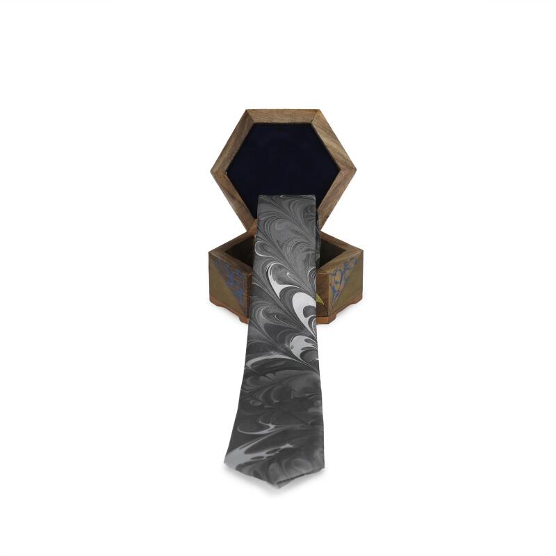 e38 MEN'S COLORED MARBLING TIE - 1