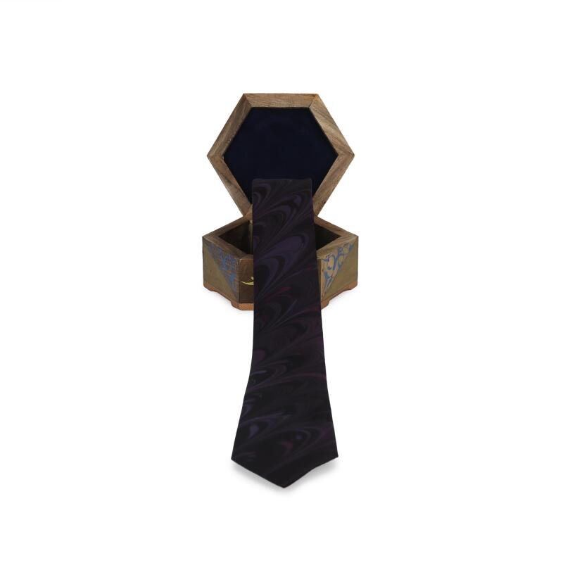 e38 MEN'S COLORED MARBLING TIE - 1