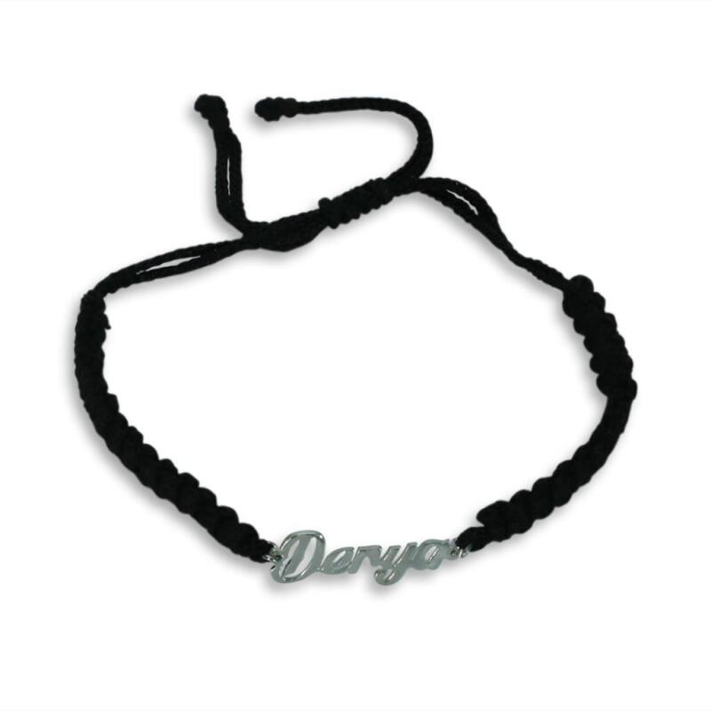 NAME SILVER BRACELET (BLACK) - 2